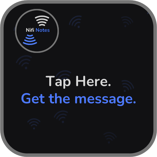 A Nifi Note in dark — note form